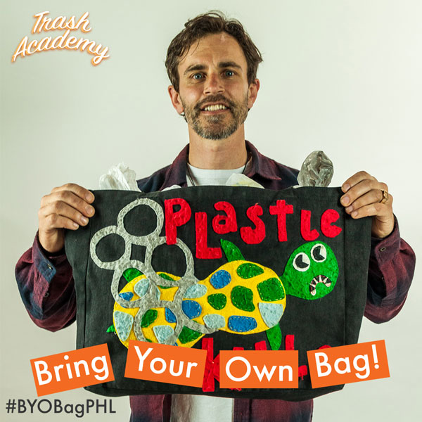 Clean Air Council Attorney Logan Welde has advocated and lobbied for Philadelphia’s plastic bag legislation since 2013. (Courtesy of Trash Academy)